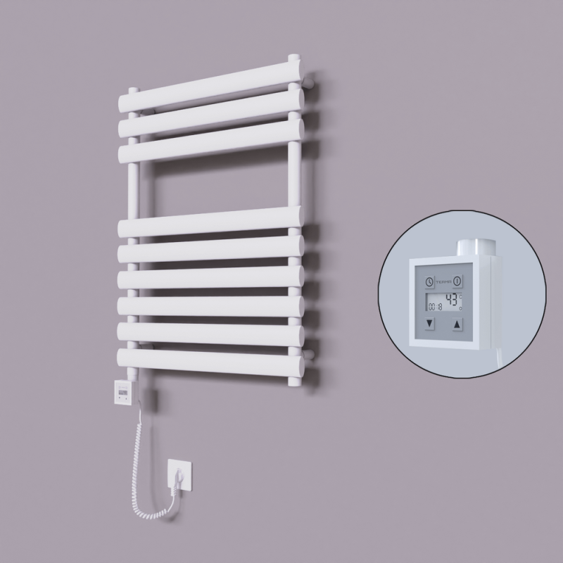 Volga Dekoratif Elektrikli Havlupan 600x800 Beyaz (KTX3 Termostat) 600W Spiral Kablolu - 1VOL06000800B1TE7060-K