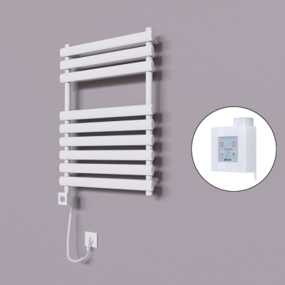 Radiva - Volga Dekoratif Elektrikli Havlupan 600x800 Beyaz (KTX4 Termostat) 600W Spiral Kablolu