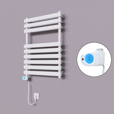 Radiva - Volga Dekoratif Elektrikli Havlupan 600x800 Beyaz (Musa Termostat) 600W (1)