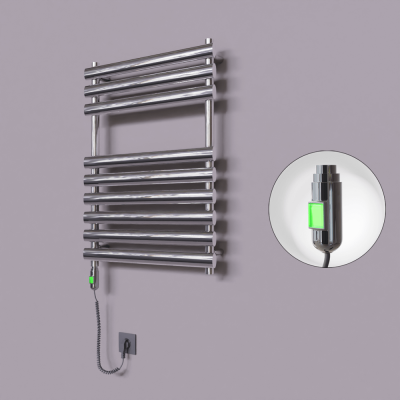 Radiva - Volga Dekoratif Elektrikli Havlupan 600x800 Krom (On/Off Düğmeli) 300W (1)