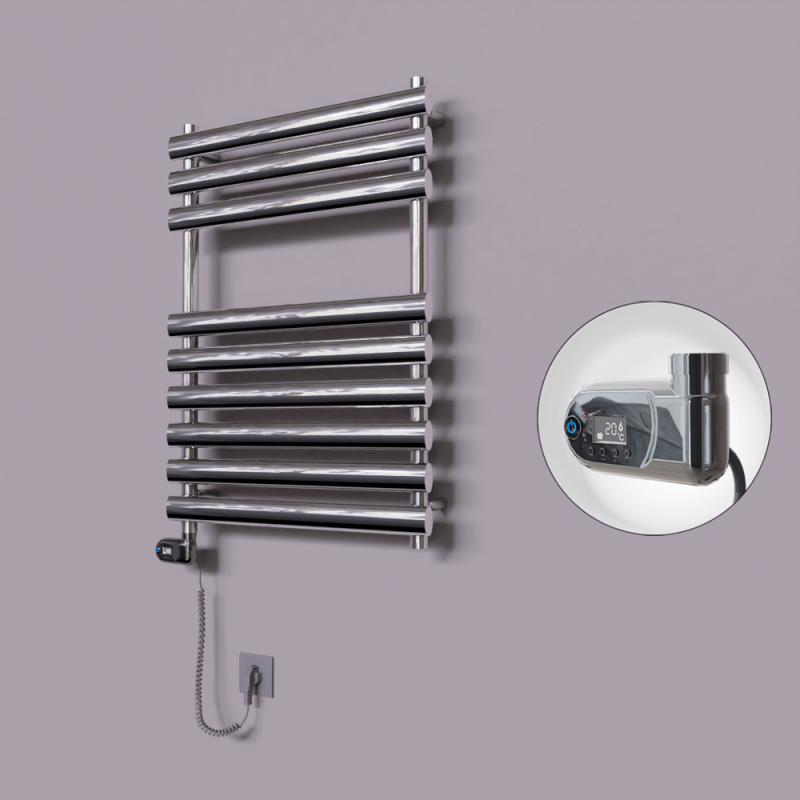 Volga Dekoratif Elektrikli Havlupan 600x800 Krom (Thesis Termostat) 300W - 1VOL06000800K1PE2030