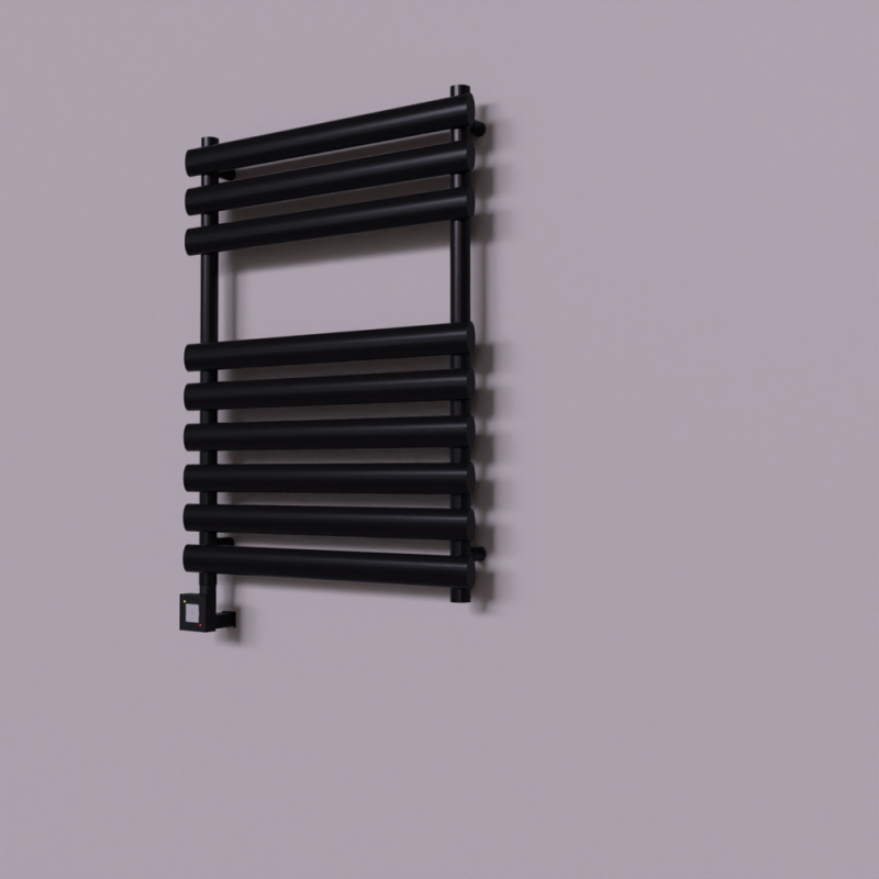 Volga Dekoratif Elektrikli Havlupan 600x800 Siyah (KTX1 Termostat) 600W - 1VOL06000800B3TEB060