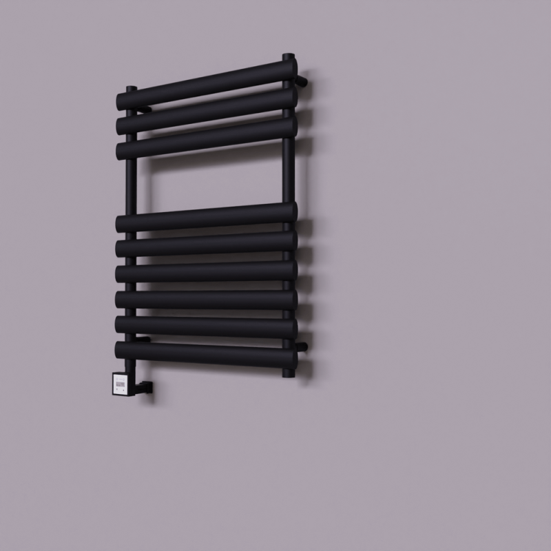 Volga Dekoratif Elektrikli Havlupan 600x800 Siyah (KTX3 Termostat) 600W - 1VOL06000800B3TE7060