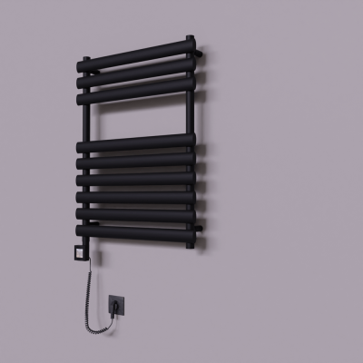 Radiva - Volga Dekoratif Elektrikli Havlupan 600x800 Siyah (KTX4 Termostat) 600W Spiral Kablolu (1)