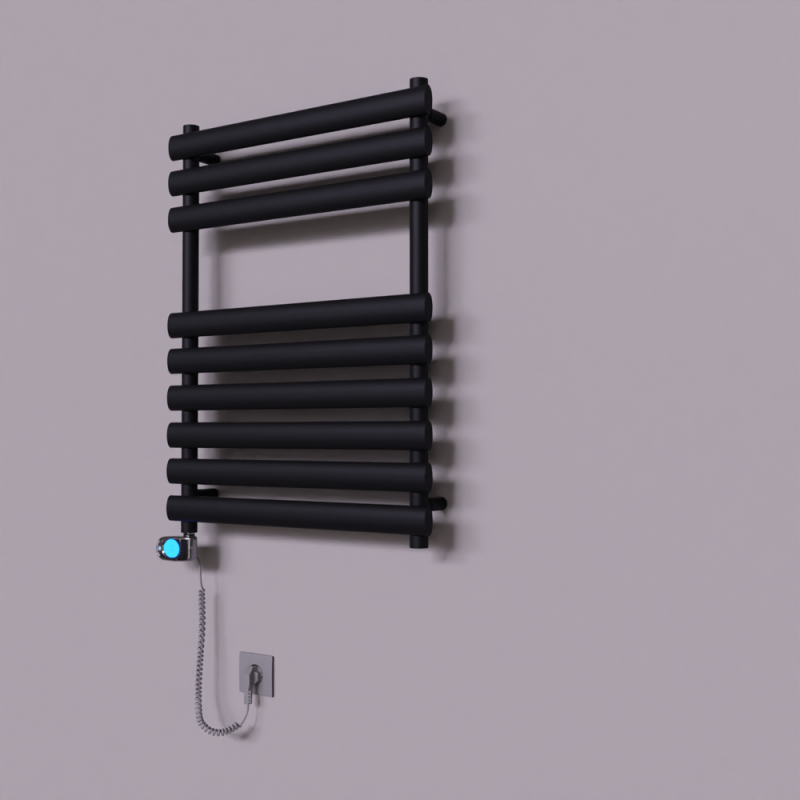 Volga Dekoratif Elektrikli Havlupan 600x800 Siyah (Musa Termostat) 600W - 1VOL06000800B3TE3060