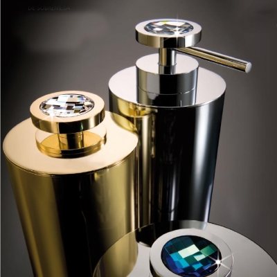 WINDISCH - Windisch Sıvı Sabunluk Moonlight Round Swarovski Kristal / Krom 90503CRB (1)