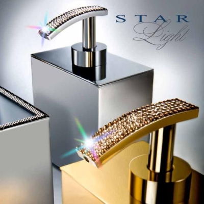 WINDISCH - Windisch Sıvı Sabunluk Star Light Swarovski Kristal / Krom 90511CR (1)