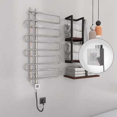 Radiva - ZANTE Elektrikli Havlupan 500x1000 Krom (KTX1 Termostat) 200W Spiral Kablolu