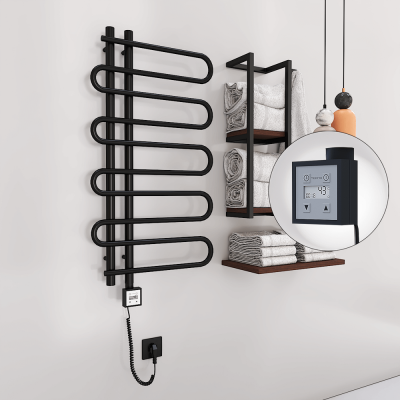 Radiva - ZANTE Elektrikli Havlupan 500x1000 Siyah (KTX3 Termostat) 300W Spiral Kablolu