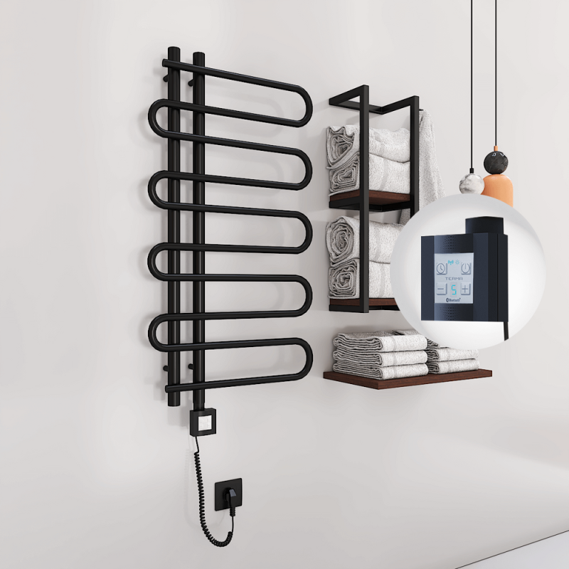 ZANTE Elektrikli Havlupan 500x1000 Siyah (KTX4 Termostat) 300W Spiral Kablolu - 1ZTE05001000B3MEC030-K