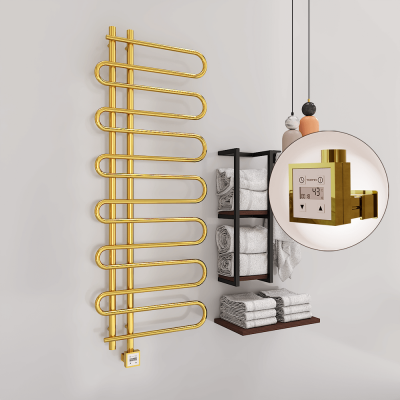 Radiva - ZANTE Elektrikli Havlupan 600x1400 Altın (KTX3 Termostat) 300W (1)