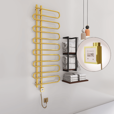 Radiva - ZANTE Elektrikli Havlupan 600x1400 Altın (KTX3 Termostat) 300W Spiral Kablolu