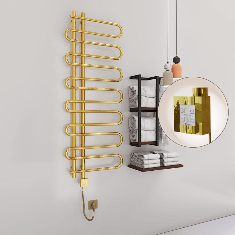 ZANTE Elektrikli Havlupan 600x1400 Altın (KTX4 Termostat) 300W Spiral Kablolu - 1ZTE06001400K2PEC030-K