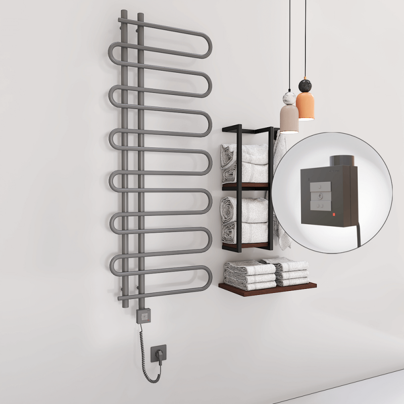 ZANTE Elektrikli Havlupan 600x1400 Antrasit (KTX1 Termostat) 600W Spiral Kablolu - 1ZTE06001400B2TEB060-K