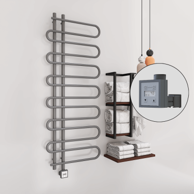 Radiva - ZANTE Elektrikli Havlupan 600x1400 Antrasit (KTX3 Termostat) 600W (1)