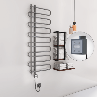 Radiva - ZANTE Elektrikli Havlupan 600x1400 Antrasit (KTX3 Termostat) 600W Spiral Kablolu (1)