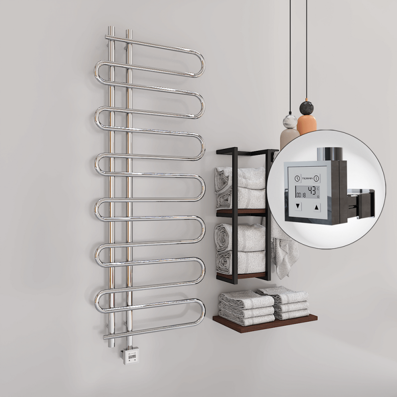 ZANTE Elektrikli Havlupan 600x1400 Krom (KTX3 Termostat) 300W - 1ZTE06001400K1PE7030