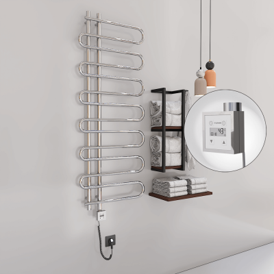 Radiva - ZANTE Elektrikli Havlupan 600x1400 Krom (KTX3 Termostat) 300W Spiral Kablolu (1)