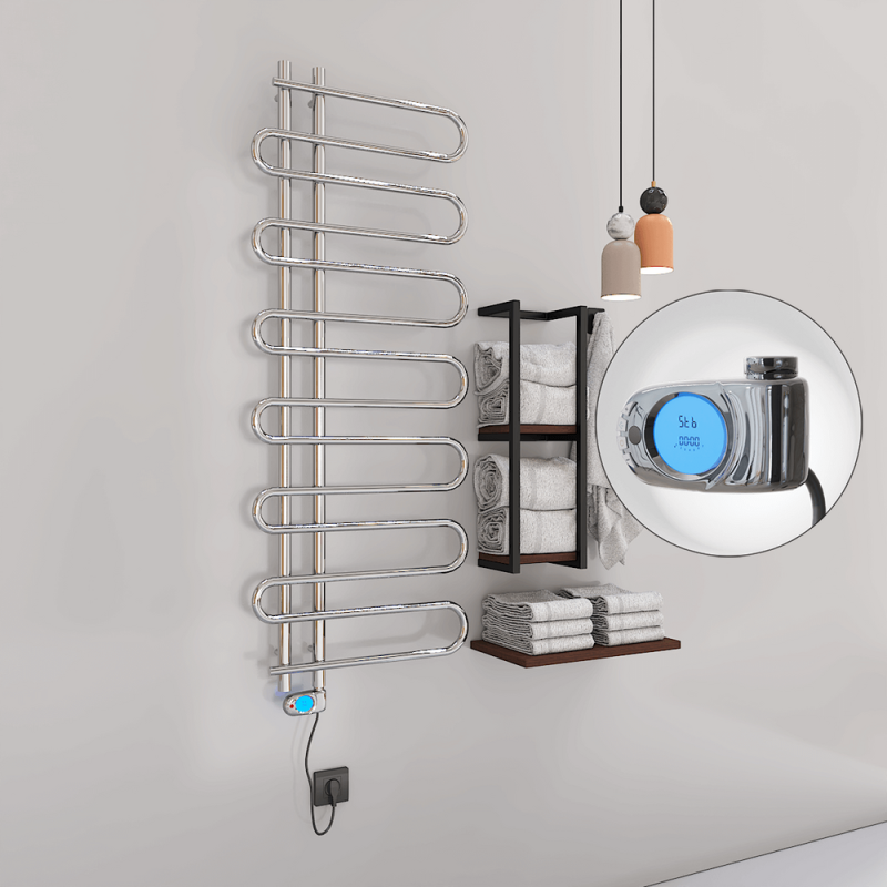 ZANTE Elektrikli Havlupan 600x1400 Krom (Musa Termostat) 300W - 1ZTE06001400K1PE3030