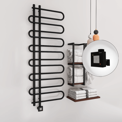 Radiva - ZANTE Elektrikli Havlupan 600x1400 Siyah (KTX1 Termostat) 600W (1)