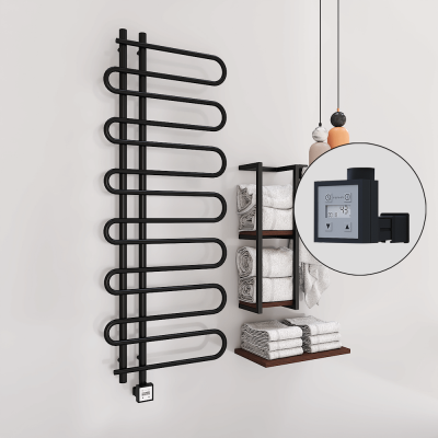 Radiva - ZANTE Elektrikli Havlupan 600x1400 Siyah (KTX3 Termostat) 600W (1)