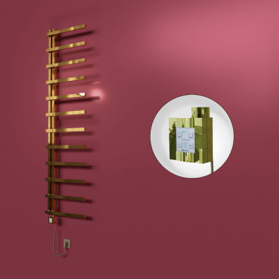 Radiva - Zap Dekoratif Elektrikli Havlupan 500x1150 Altın (KTX4 Termostat) 200W Spiral Kablolu