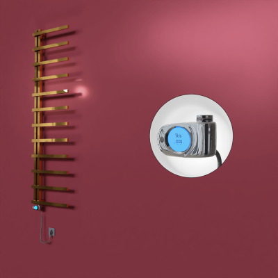 Radiva - Zap Dekoratif Elektrikli Havlupan 500x1150 Altın (Musa Termostat) 200W