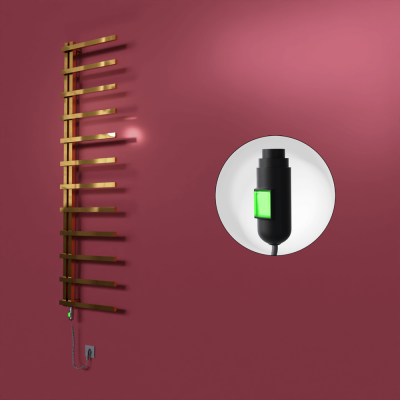 Radiva - Zap Dekoratif Elektrikli Havlupan 500x1150 Altın (On/Off Düğmeli) 200W