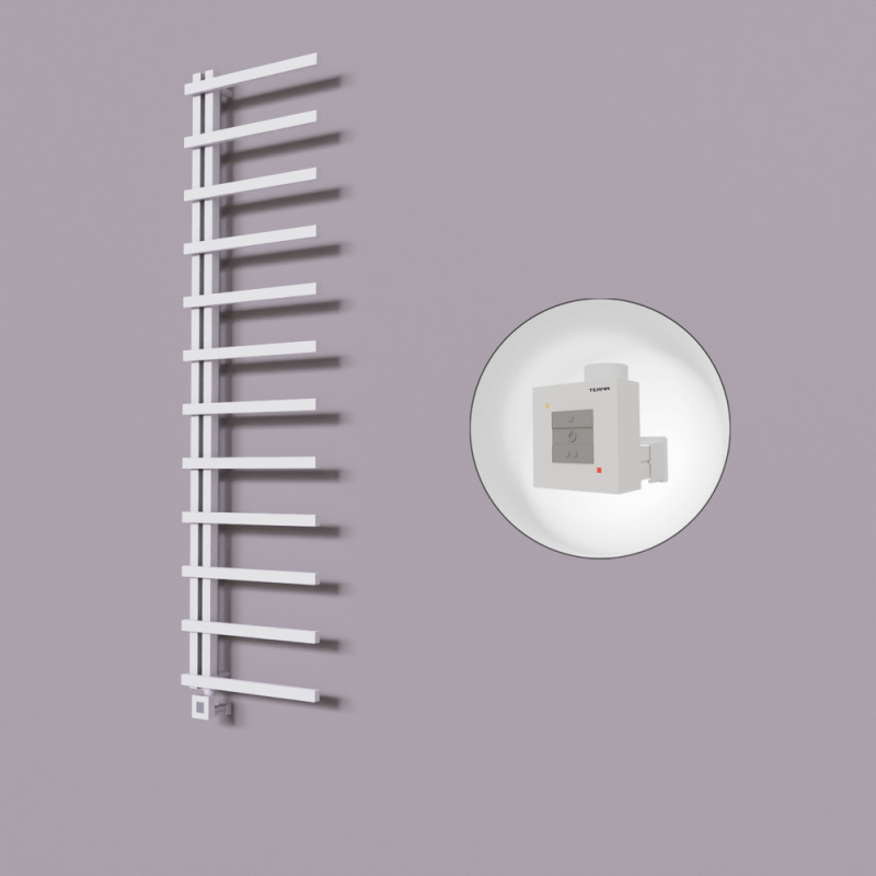 Zap Dekoratif Elektrikli Havlupan 500x1150 Beyaz (KTX1 Termostat) 300W - 1ZAP05001150B1TEB030