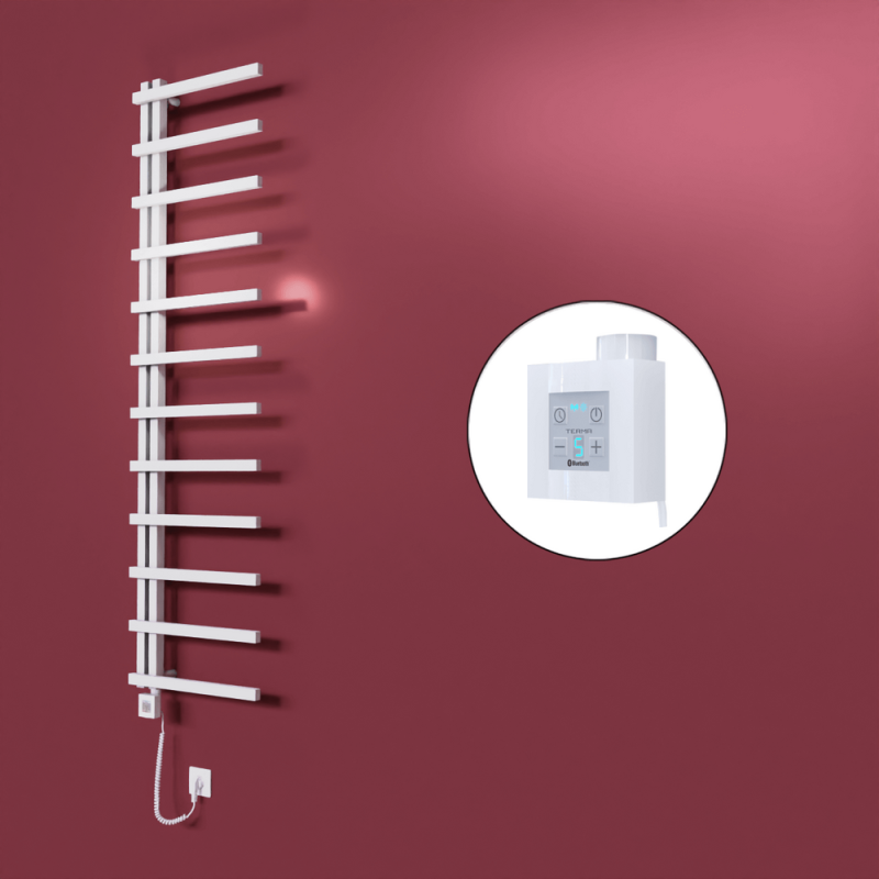 Zap Dekoratif Elektrikli Havlupan 500x1150 Beyaz (KTX4 Termostat) 300W Spiral Kablolu - 1ZAP05001150B1TEC030-K
