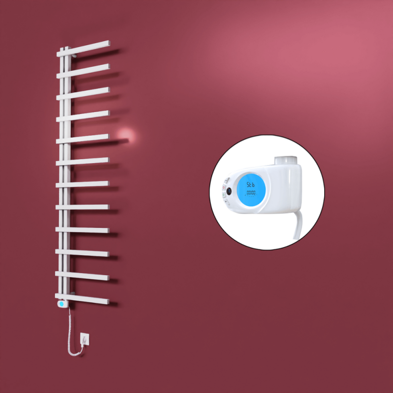 Zap Dekoratif Elektrikli Havlupan 500x1150 Beyaz (Musa Termostat) 300W - 1ZAP05001150B1TE3030