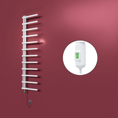 Radiva - Zap Dekoratif Elektrikli Havlupan 500x1150 Beyaz (On/Off Düğmeli) 300W - 500