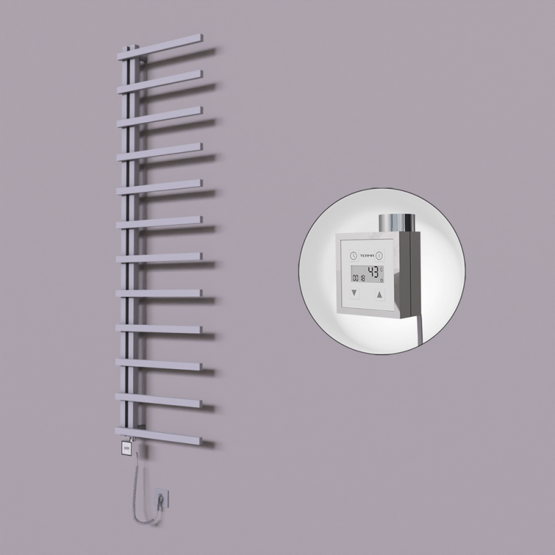 Zap Dekoratif Elektrikli Havlupan 500x1150 Gri (KTX3 Termostat) 300W Spiral Kablolu - 1ZAP05001150B4TE7030-K