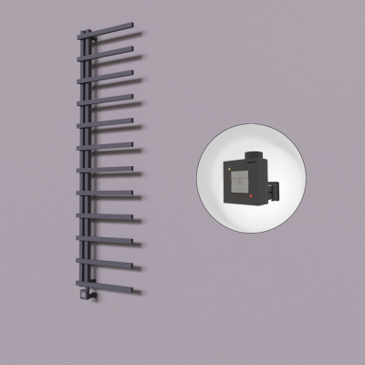 Radiva - Zap Dekoratif Elektrikli Havlupan 500x1150 Koyu Antrasit (KTX1 Termostat) 300W (1)