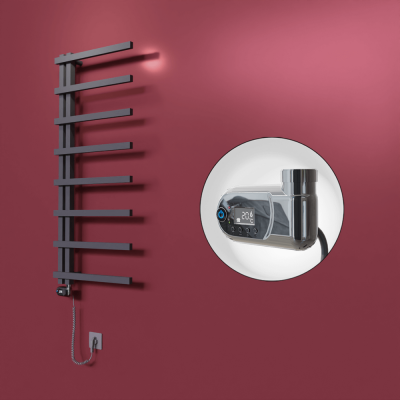 Radiva - Zap Dekoratif Elektrikli Havlupan 500x1150 Koyu Antrasit (Thesis Termostat) 300W (1)