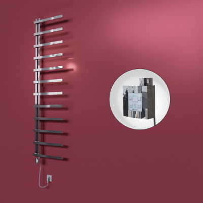 Radiva - Zap Dekoratif Elektrikli Havlupan 500x1150 Krom (KTX4 Termostat) 200W Spiral Kablolu (1)