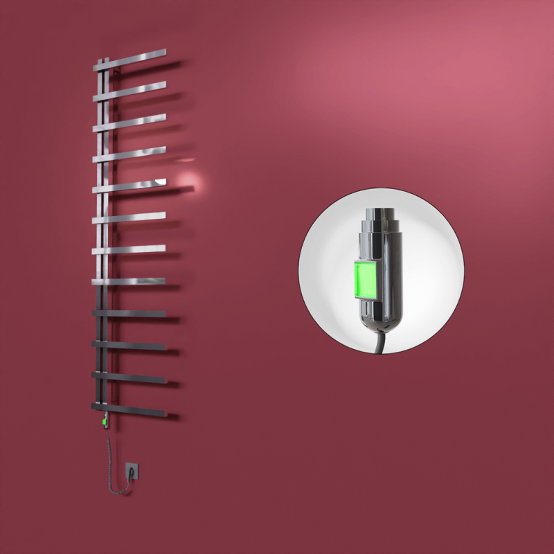 Zap Dekoratif Elektrikli Havlupan 500x1150 Krom (On/Off Düğmeli) 200W - 1ZAP05001150K1PE1020