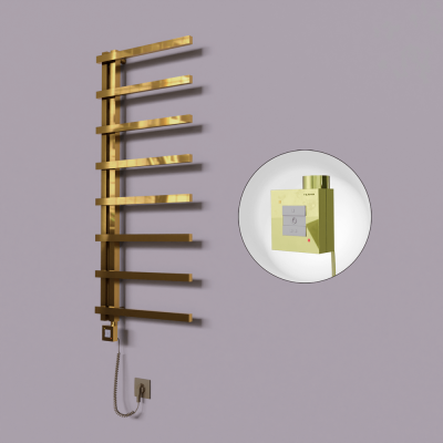 Radiva - Zap Dekoratif Elektrikli Havlupan 500x1800 Altın (KTX1 Termostat) 300W Spiral Kablolu - 500