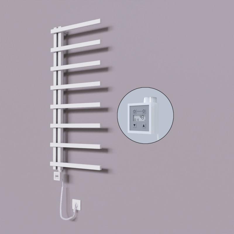 Zap Dekoratif Elektrikli Havlupan 500x1800 Beyaz (KTX3 Termostat) 600W Spiral Kablolu - 1ZAP05001800B1TE7060-K
