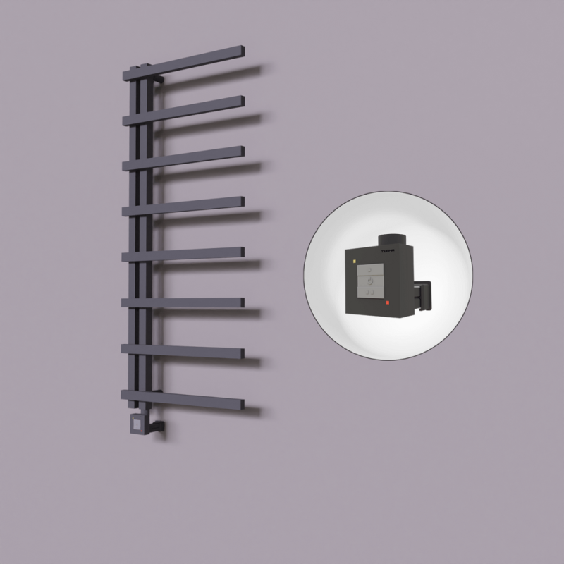 Zap Dekoratif Elektrikli Havlupan 500x1800 Koyu Antrasit (KTX1 Termostat) 600W - 1ZAP05001800B6TEB060
