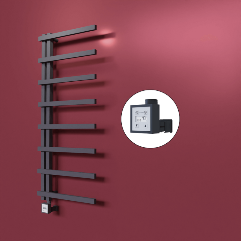 Zap Dekoratif Elektrikli Havlupan 500x1800 Koyu Antrasit (KTX3 Termostat) 600W - 1ZAP05001800B6TE7060