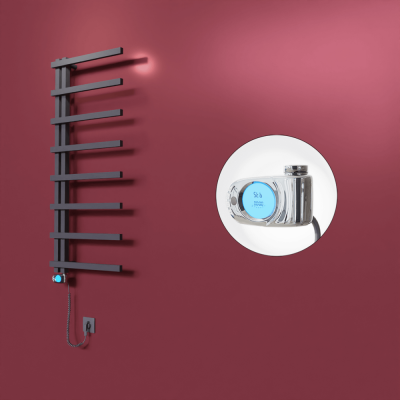 Radiva - Zap Dekoratif Elektrikli Havlupan 500x1800 Koyu Antrasit (Musa Termostat) 600W - 500