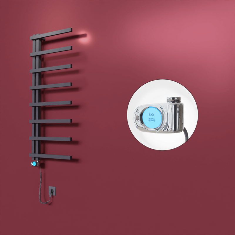 Zap Dekoratif Elektrikli Havlupan 500x1800 Koyu Antrasit (Musa Termostat) 600W - 1ZAP05001800B6TE3060