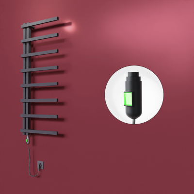 Radiva - Zap Dekoratif Elektrikli Havlupan 500x1800 Koyu Antrasit (On/Off Düğmeli) 600W (1)