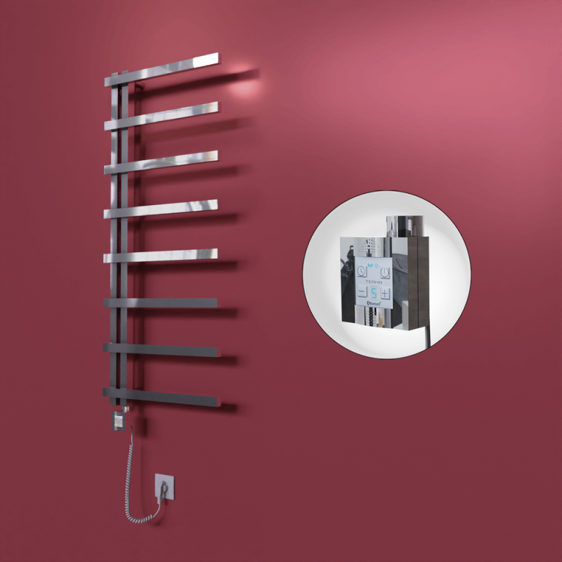 Zap Dekoratif Elektrikli Havlupan 500x1800 Krom (KTX4 Termostat) 300W Spiral Kablolu - 1ZAP05001800K1PEC030-K