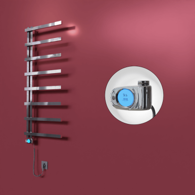 Radiva - Zap Dekoratif Elektrikli Havlupan 500x1800 Krom (Musa Termostat) 300W - 500