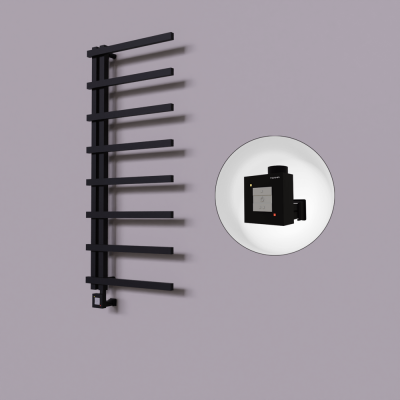 Radiva - Zap Dekoratif Elektrikli Havlupan 500x1800 Siyah (KTX1 Termostat) 600W (1)
