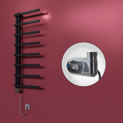 Radiva - Zap Dekoratif Elektrikli Havlupan 500x1800 Siyah (Thesis Termostat) 600W