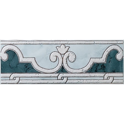 Zirconio Bordür Creta Giberti Celeste 10 x 27 cm