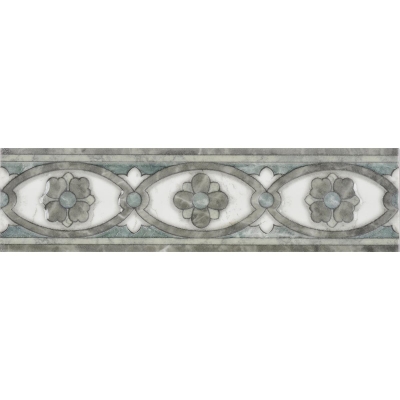 ZIRCONIO - Zirconio Bordür Roma Lux Rieti Gris 8,3 x 31,6 cm